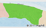 Political Panoramic Map of Surt (Sirte), lighten