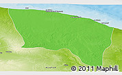 Political Panoramic Map of Surt (Sirte), physical outside