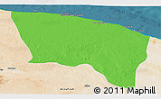 Political Panoramic Map of Surt (Sirte), satellite outside