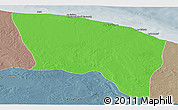 Political Panoramic Map of Surt (Sirte), semi-desaturated