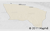 Shaded Relief Panoramic Map of Surt (Sirte), lighten, desaturated