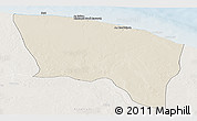 Shaded Relief Panoramic Map of Surt (Sirte), lighten
