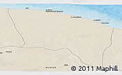 Shaded Relief Panoramic Map of Surt (Sirte)