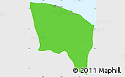 Political Simple Map of Surt (Sirte), single color outside