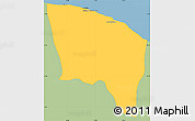 Savanna Style Simple Map of Surt (Sirte), single color outside