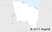 Silver Style Simple Map of Surt (Sirte)