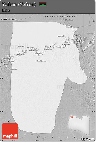 Gray Map of Yafran (Yefren)