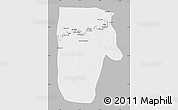 Gray Map of Yafran (Yefren), single color outside