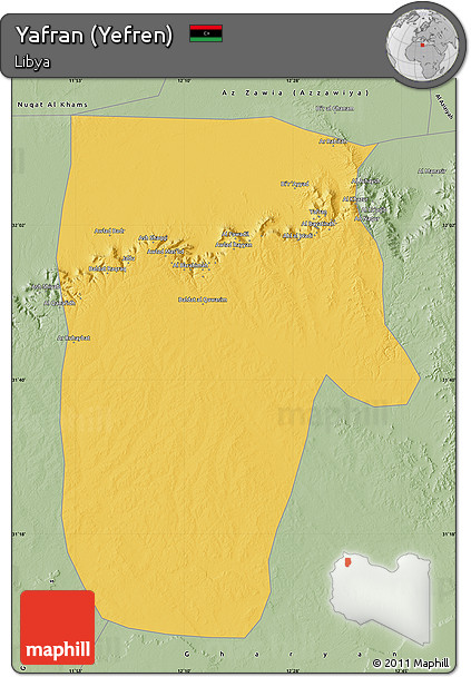 Savanna Style Map of Yafran (Yefren)