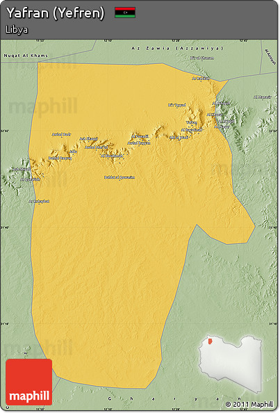 Savanna Style Map of Yafran (Yefren)