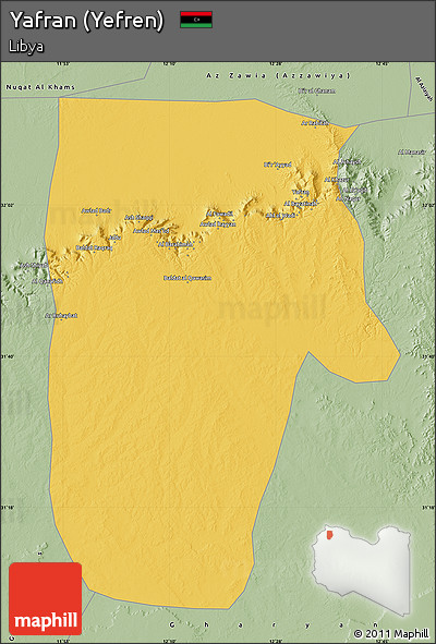 Savanna Style Map of Yafran (Yefren)
