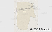 Shaded Relief Map of Yafran (Yefren), lighten