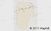 Shaded Relief Map of Yafran (Yefren), lighten, semi-desaturated