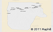 Classic Style Panoramic Map of Yafran (Yefren), single color outside