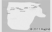 Gray Panoramic Map of Yafran (Yefren), single color outside