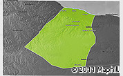 Physical 3D Map of Zeleitin (Zliten), darken, desaturated