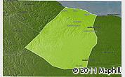 Physical 3D Map of Zeleitin (Zliten), darken