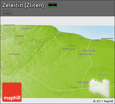 Physical 3D Map of Zeleitin (Zliten)