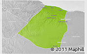 Physical 3D Map of Zeleitin (Zliten), lighten, desaturated