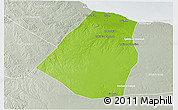Physical 3D Map of Zeleitin (Zliten), lighten, semi-desaturated