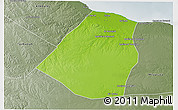 Physical 3D Map of Zeleitin (Zliten), semi-desaturated