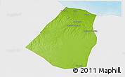 Physical 3D Map of Zeleitin (Zliten), single color outside