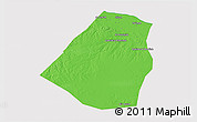 Political 3D Map of Zeleitin (Zliten), cropped outside