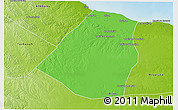 Political 3D Map of Zeleitin (Zliten), physical outside