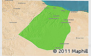 Political 3D Map of Zeleitin (Zliten), satellite outside
