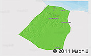 Political 3D Map of Zeleitin (Zliten), single color outside