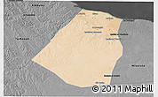 Satellite 3D Map of Zeleitin (Zliten), darken, desaturated