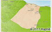 Satellite 3D Map of Zeleitin (Zliten), physical outside