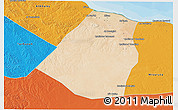 Satellite 3D Map of Zeleitin (Zliten), political outside