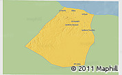 Savanna Style 3D Map of Zeleitin (Zliten), single color outside