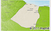 Shaded Relief 3D Map of Zeleitin (Zliten), physical outside