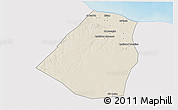 Shaded Relief 3D Map of Zeleitin (Zliten), single color outside