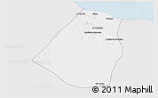 Silver Style 3D Map of Zeleitin (Zliten), single color outside