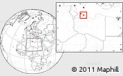Blank Location Map of Zeleitin (Zliten), within the entire country