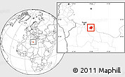 Blank Location Map of Zeleitin (Zliten)