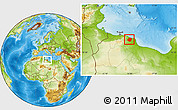 Physical Location Map of Zeleitin (Zliten)