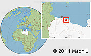 Savanna Style Location Map of Zeleitin (Zliten), highlighted country