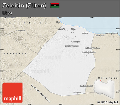 Classic Style Map of Zeleitin (Zliten)