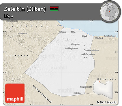 Classic Style Map of Zeleitin (Zliten)
