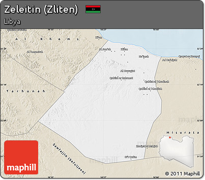 Classic Style Map of Zeleitin (Zliten)