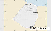 Classic Style Map of Zeleitin (Zliten), single color outside
