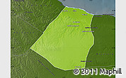 Physical Map of Zeleitin (Zliten), darken
