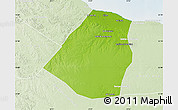 Physical Map of Zeleitin (Zliten), lighten