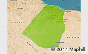 Physical Map of Zeleitin (Zliten), satellite outside
