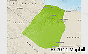 Physical Map of Zeleitin (Zliten), shaded relief outside