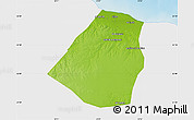 Physical Map of Zeleitin (Zliten), single color outside